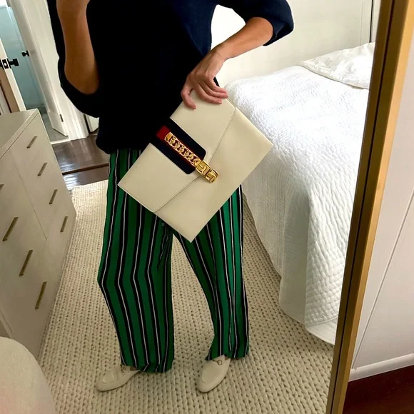 Gucci cream leather oversized clutch never used - Picture 4 of 13